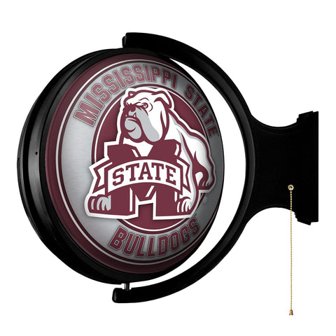 Mississippi State Bulldogs: Mascot - Original Round Rotating Lighted Wall Sign - The Fan-Brand
