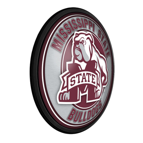 Mississippi State Bulldogs: Mascot - Round Slimline Lighted Wall Sign - The Fan-Brand