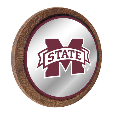 Mississippi State Bulldogs: Mirrored Barrel Top Mirrored Wall Sign - The Fan-Brand