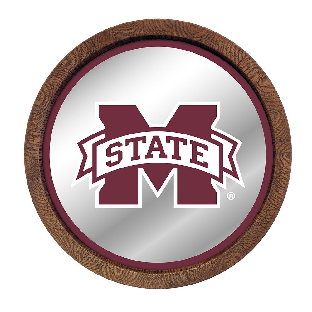Mississippi State Bulldogs: Mirrored Barrel Top Mirrored Wall Sign - The Fan-Brand