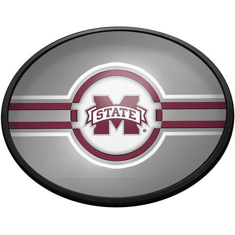 Mississippi State Bulldogs: Oval Slimline Lighted Wall Sign - The Fan-Brand