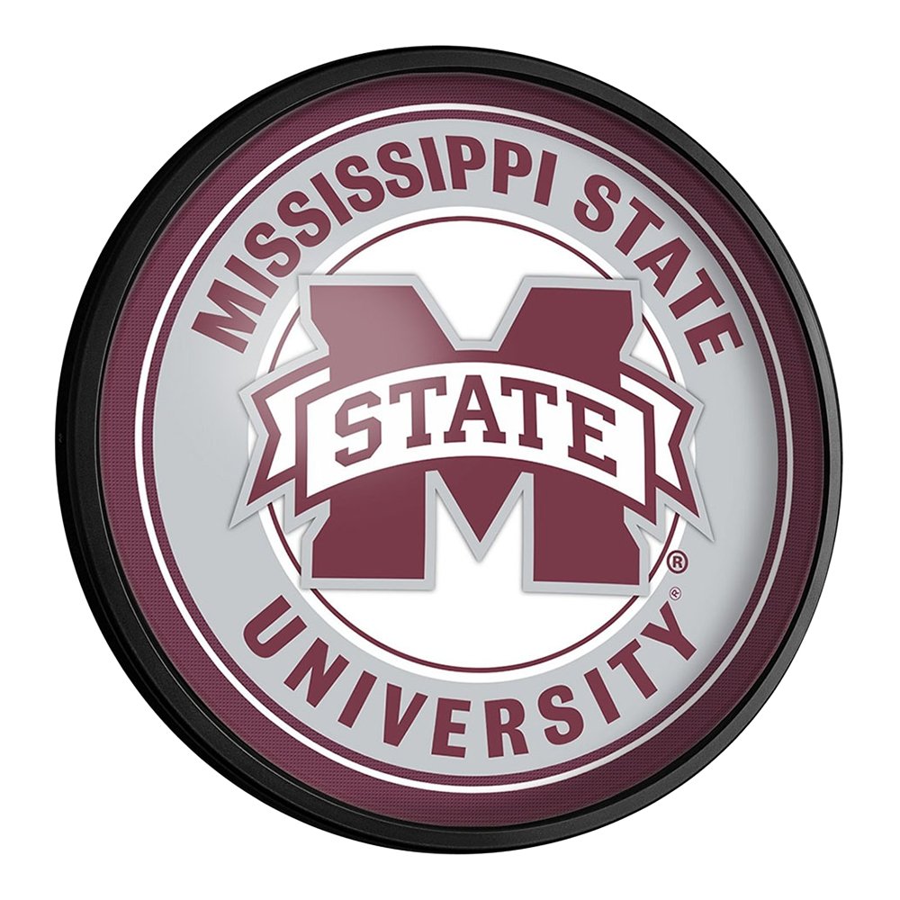 Mississippi State Bulldogs: Round Slimline Lighted Wall Sign - The Fan-Brand
