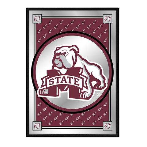 Mississippi State Bulldogs: Team Spirit, Mascot - Framed Mirrored Wall Sign - The Fan-Brand