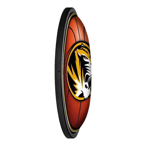 Missouri Tigers: Basketball - Round Slimline Lighted Wall Sign - The Fan-Brand