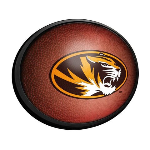 Missouri Tigers: Pigskin - Oval Slimline Lighted Wall Sign - The Fan-Brand