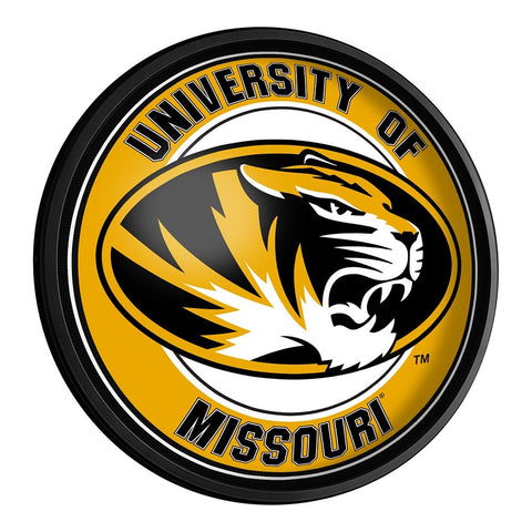 Missouri Tigers: Round Slimline Lighted Wall Sign - The Fan-Brand