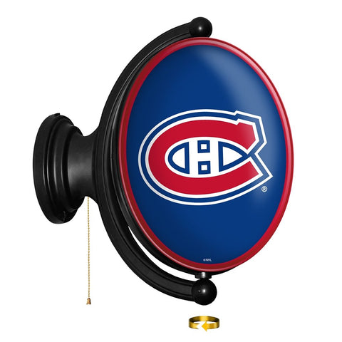 Montreal Canadiens: Original Oval Rotating Lighted Wall Sign - The Fan-Brand