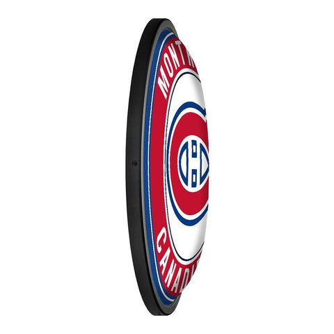 Montreal Canadiens: Round Slimline Lighted Wall Sign - The Fan-Brand