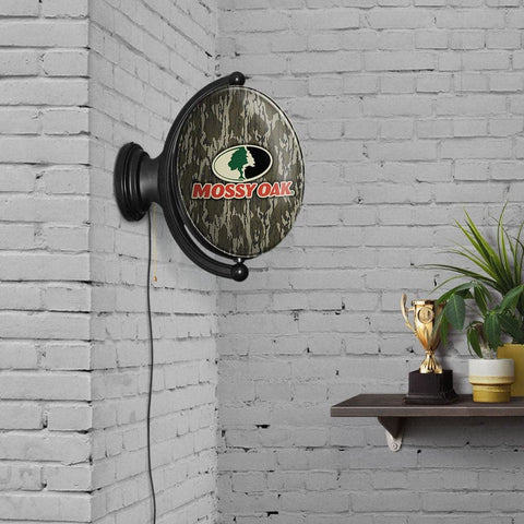 Mossy OakÂ® BottomlandÂ®: Original Oval Rotating Lighted Wall Sign - The Fan-Brand