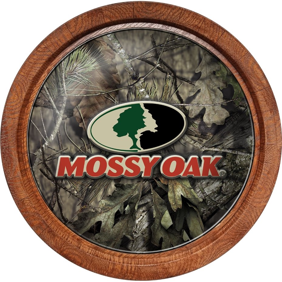 Mossy Oak® Break-Up®: Barrel Framed Slimline Illuminated Wall Sign - The Fan-Brand