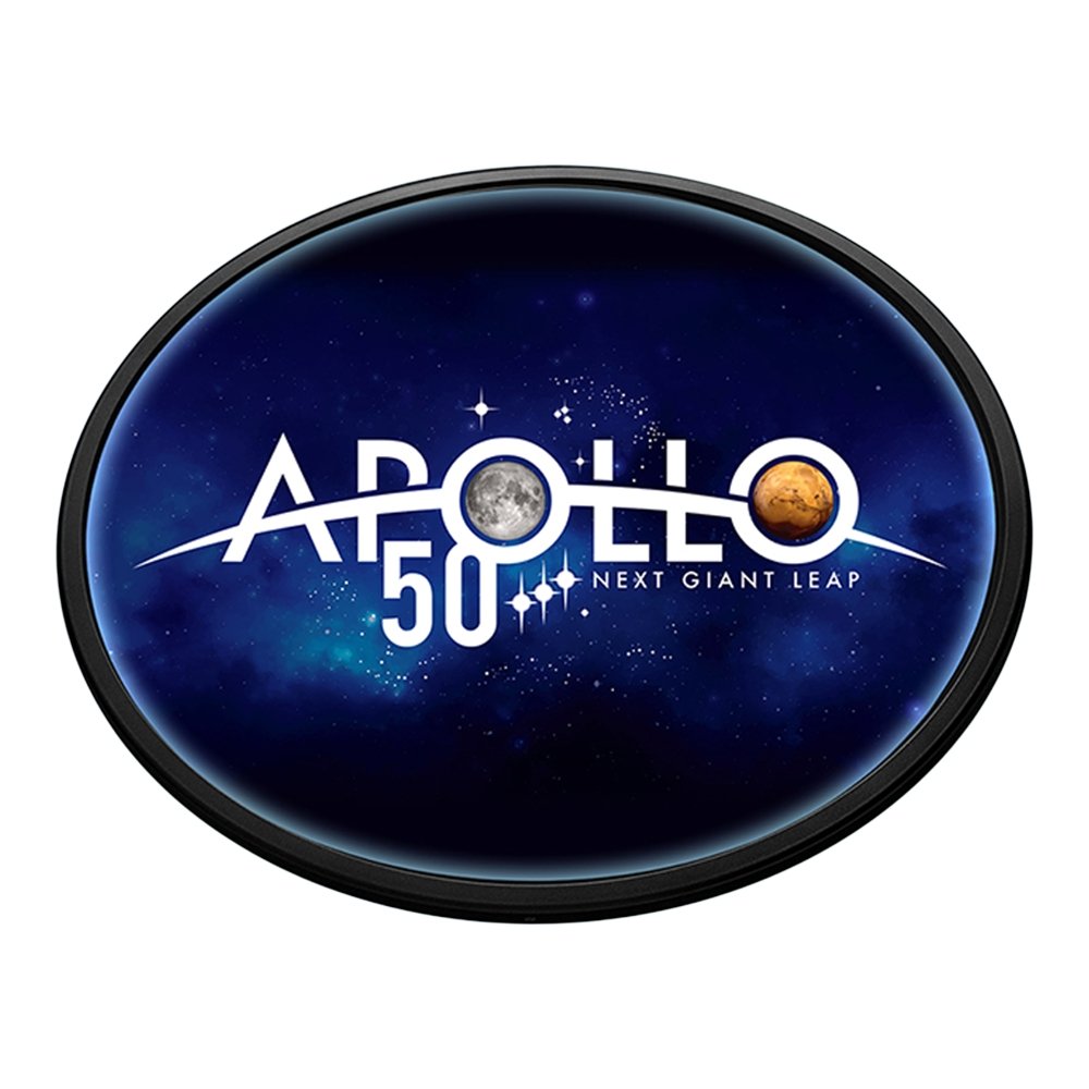 NASA: Apollo 50th Anniversary - Oval Slimline Lighted Wall Sign - The Fan-Brand