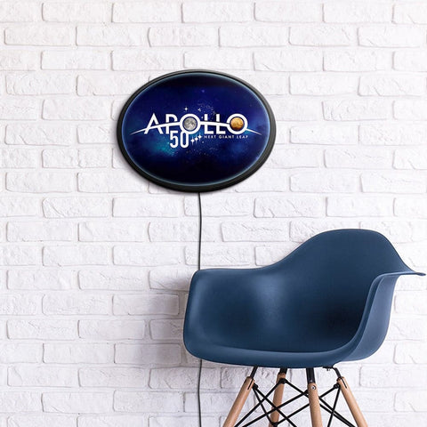 NASA: Apollo 50th Anniversary - Oval Slimline Lighted Wall Sign - The Fan-Brand