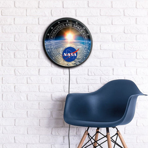 NASA: Horizon - Round Slimline Lighted Wall Sign - The Fan-Brand