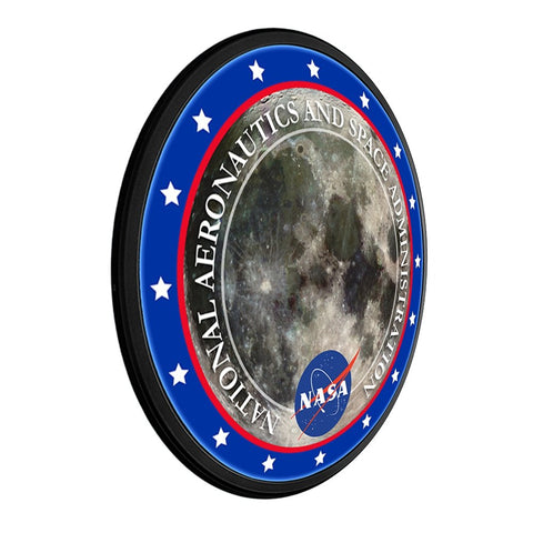 NASA: Lunar Surface - Round Slimline Lighted Wall Sign - The Fan-Brand