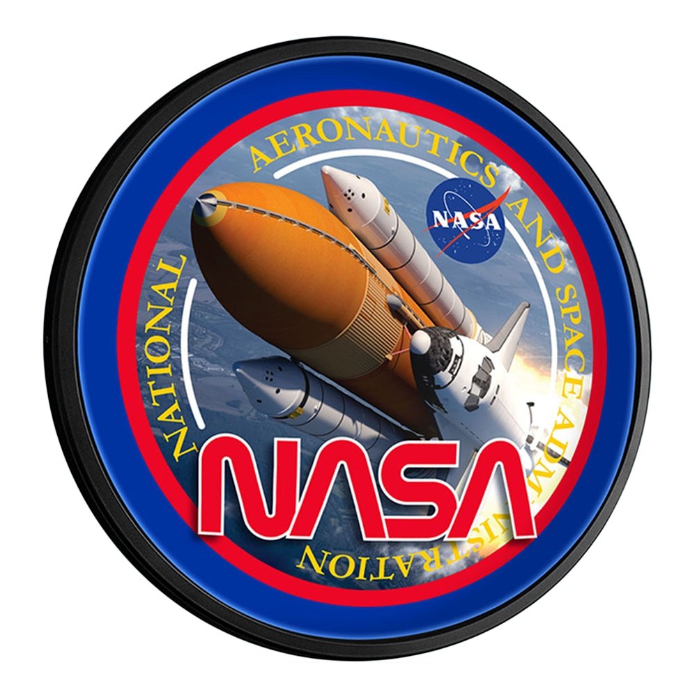NASA: Shuttle Lift-Off - Round Slimline Lighted Wall Sign - The Fan-Brand