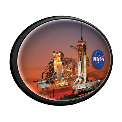 NASA: Shuttle on Launch Pad - Oval Slimline Lighted Wall Sign - The Fan-Brand