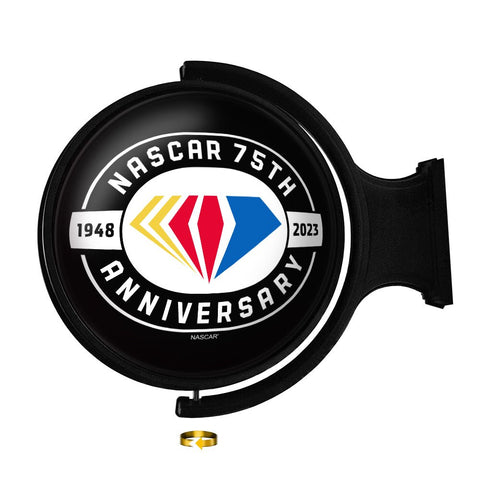 NASCAR: 75th Anniversary - Original Round Rotating Lighted Wall Sign - The Fan-Brand