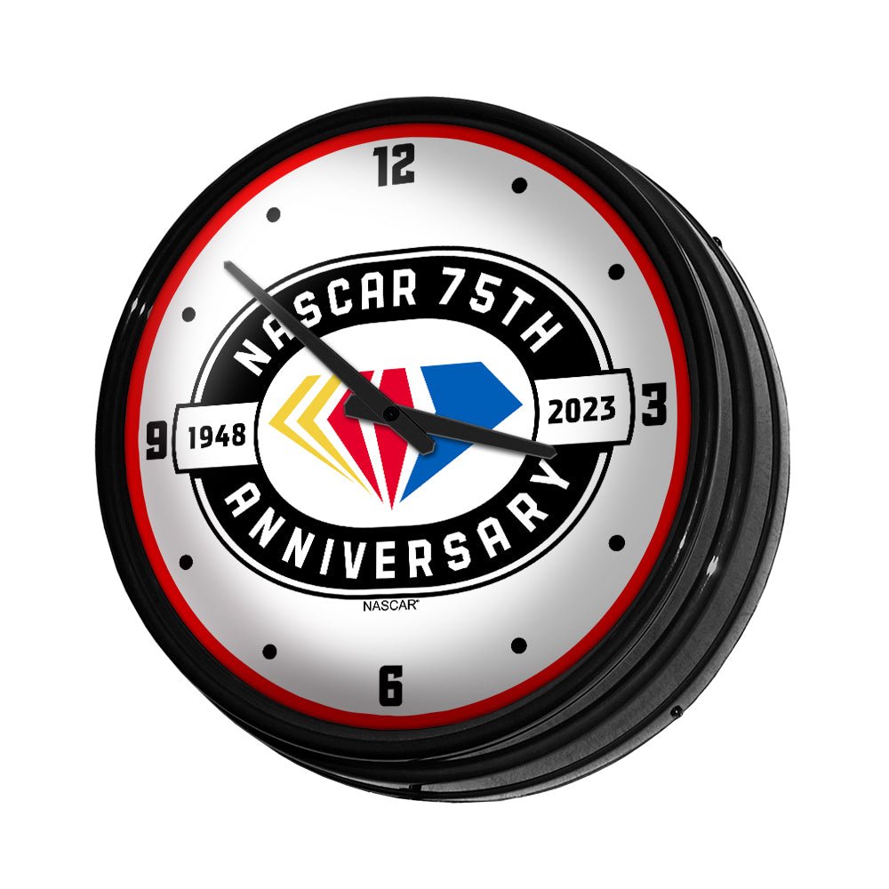 NASCAR: 75th Anniversary - Retro Lighted Wall Clock - The Fan-Brand