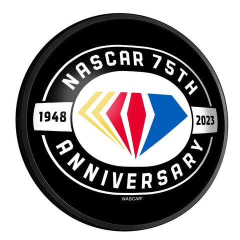 NASCAR: 75th Anniversary - Round Slimline Lighted Wall Sign - The Fan-Brand