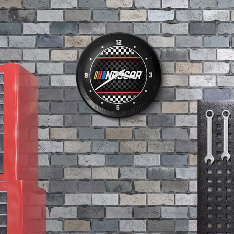 NASCAR: Ribbed Frame Wall Clock - The Fan-Brand