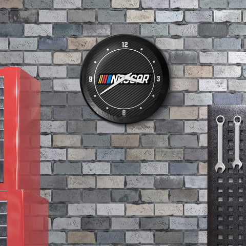 NASCAR: Ribbed Frame Wall Clock - The Fan-Brand