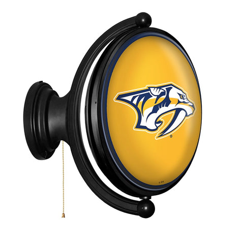 Nashville Predators: Original Oval Rotating Lighted Wall Sign - The Fan-Brand