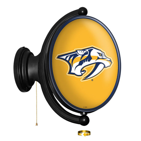 Nashville Predators: Original Oval Rotating Lighted Wall Sign - The Fan-Brand