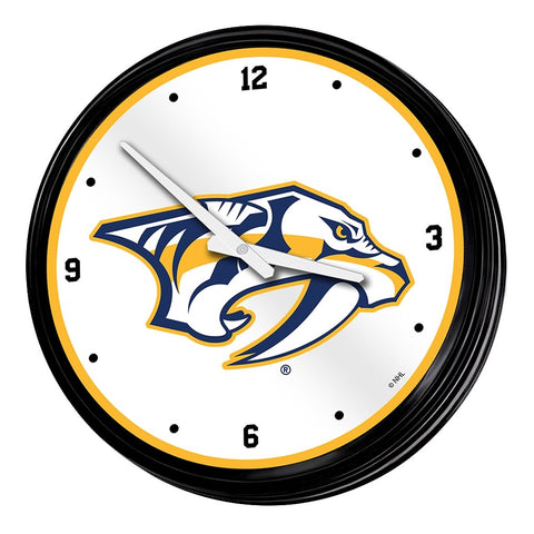 Nashville Predators: Retro Lighted Wall Clock - The Fan-Brand
