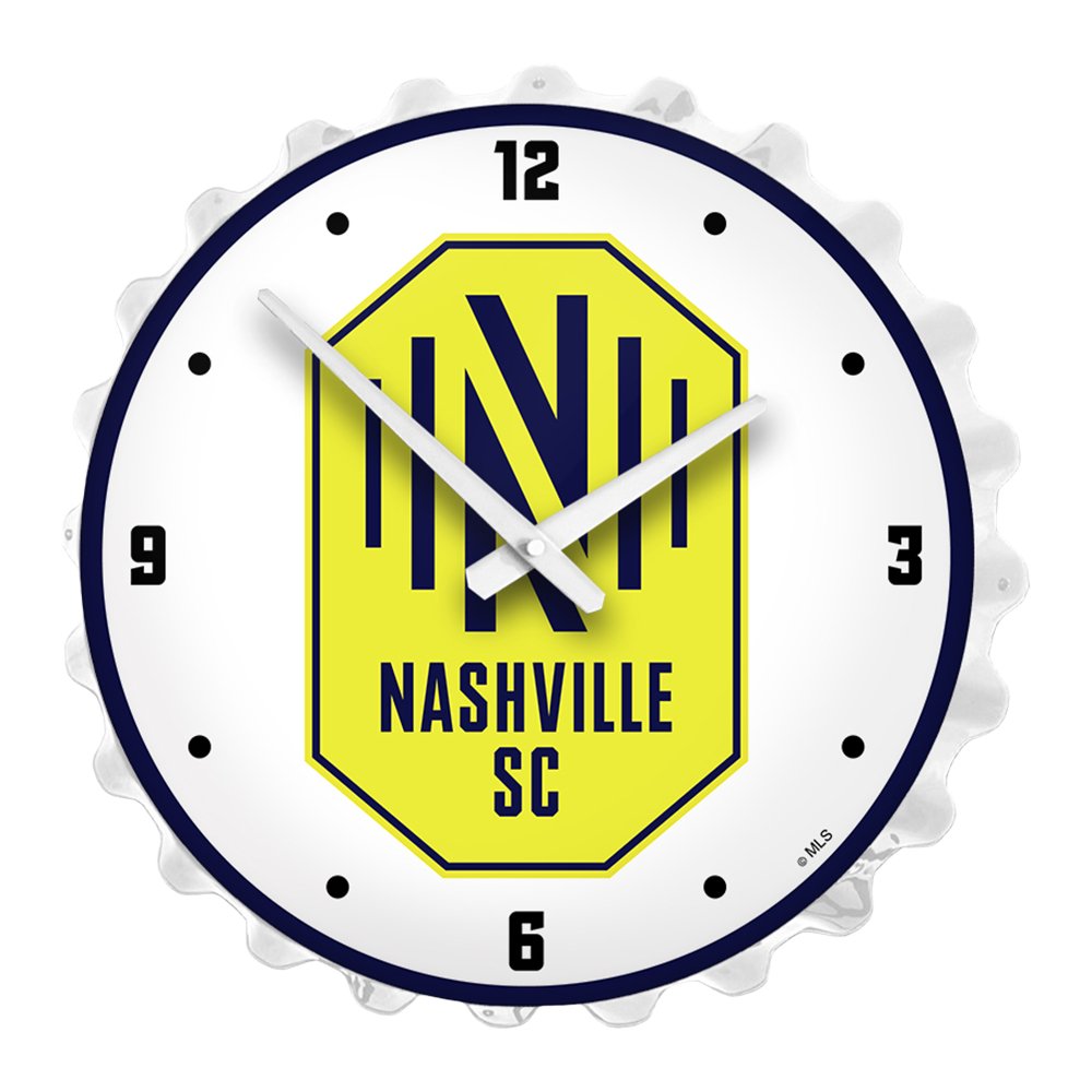 Nashville SC: Bottle Cap Lighted Wall Clock - The Fan-Brand