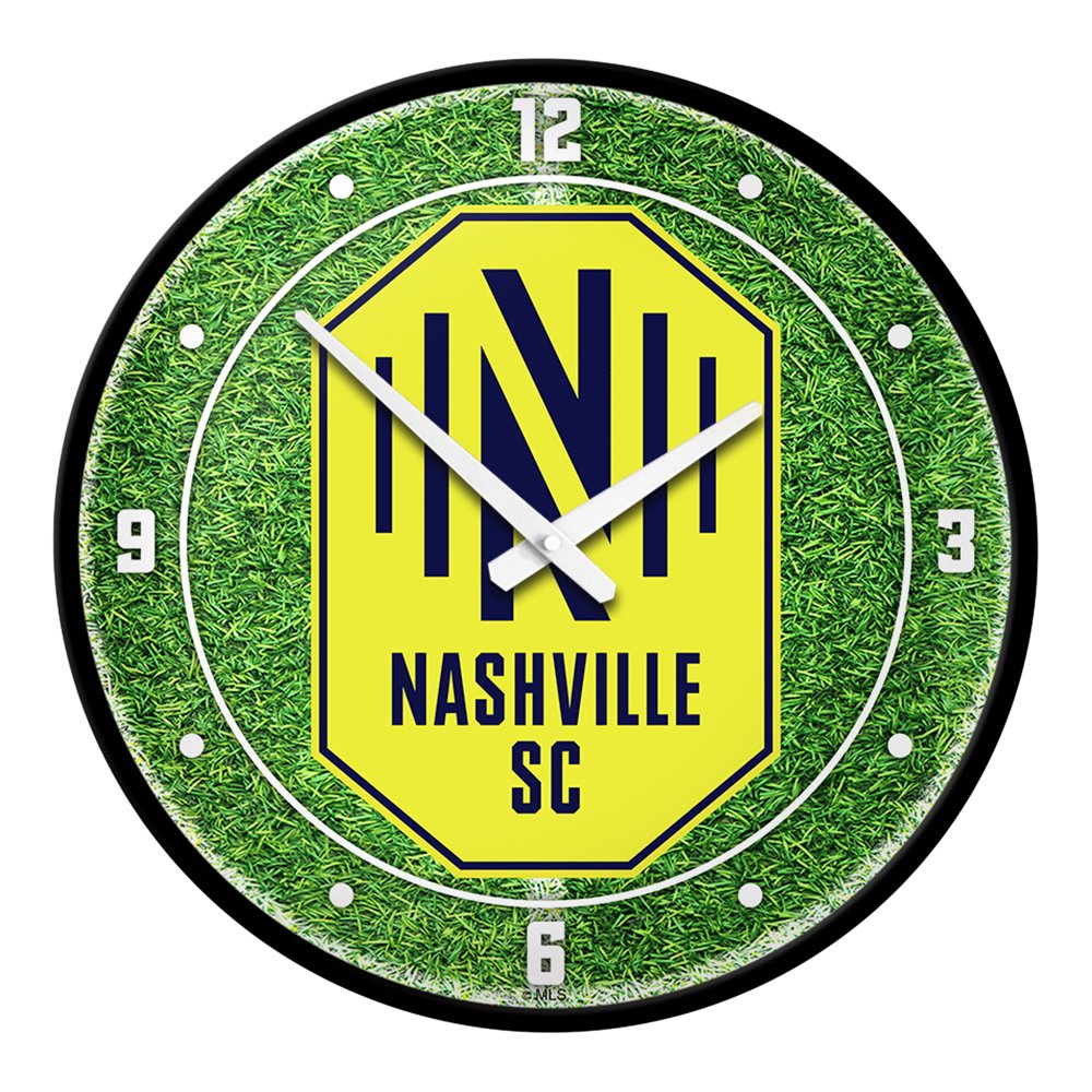 Nashville SC: Pitch - Modern Disc Wall Clock - The Fan-Brand