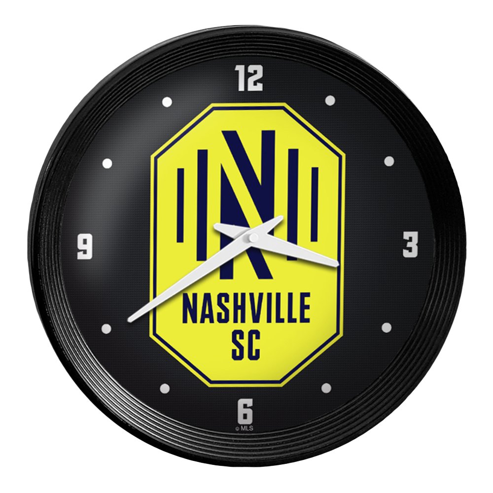 Nashville SC: Ribbed Frame Wall Clock - The Fan-Brand