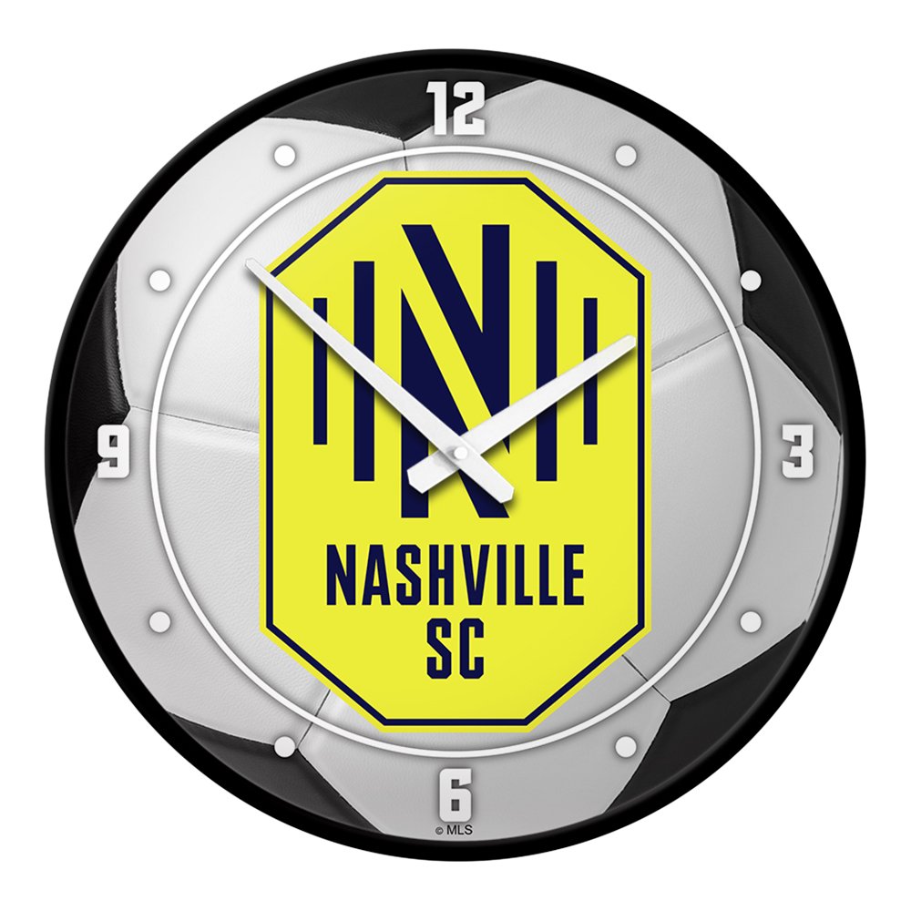 Nashville SC: Soccer Ball - Modern Disc Wall Clock - The Fan-Brand