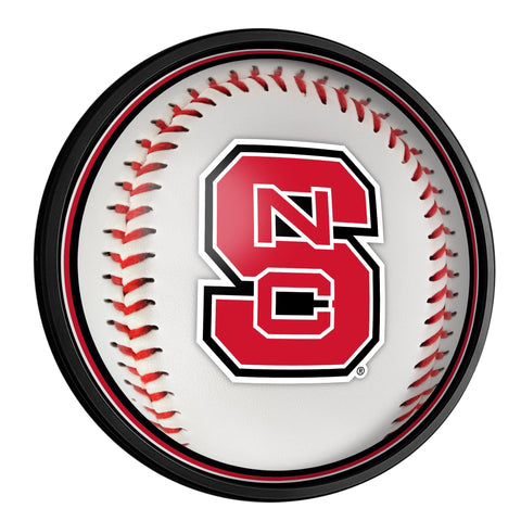 NC State Wolfpack: Baseball - Slimline Lighted Wall Sign - The Fan-Brand