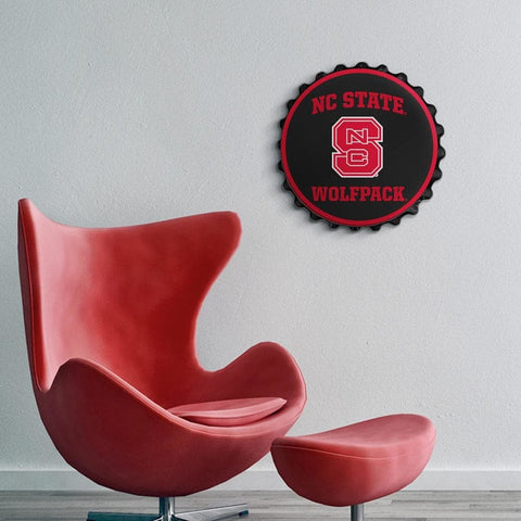 NC State Wolfpack: Block S - Bottle Cap Wall Sign - The Fan-Brand