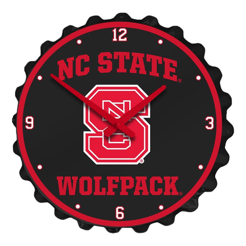 Wolfpack Clock NC State Wolfpack: Bottle Cap Wall Clock - The Fan-Brand