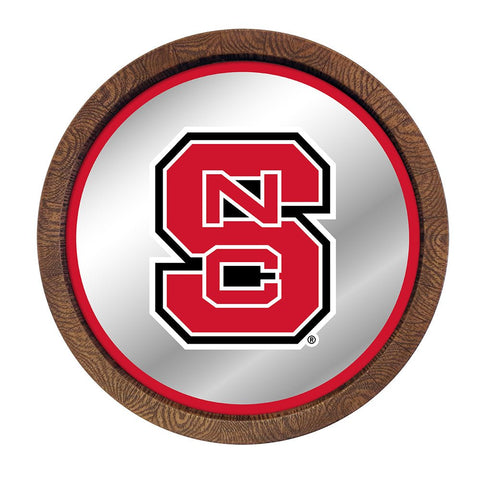 NC State Wolfpack: Mirrored Barrel Top Mirrored Wall Sign - The Fan-Brand