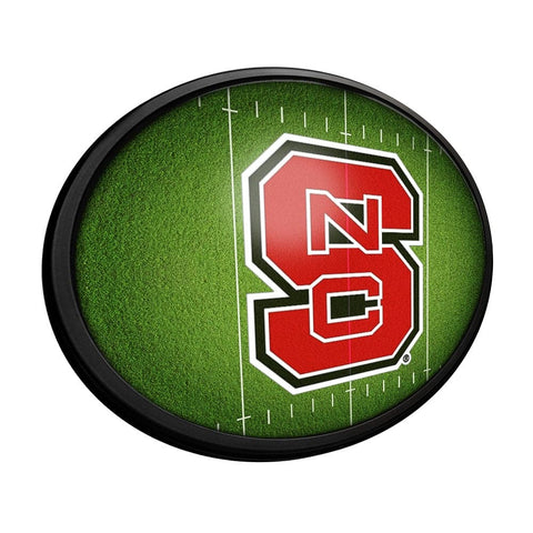 NC State Wolfpack: On the 50 - Oval Slimline Lighted Wall Sign - The Fan-Brand