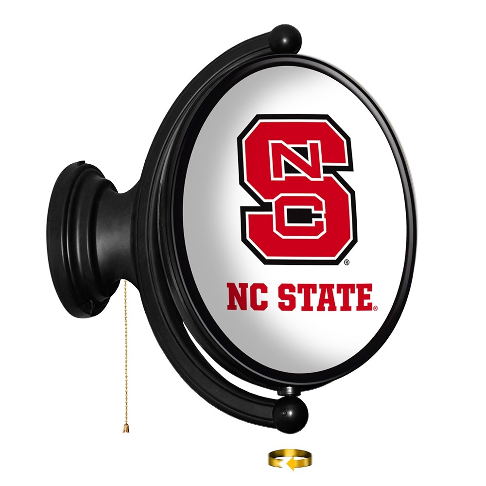 NC State Wolfpack: Original Oval Rotating Lighted Wall Sign - The Fan-Brand