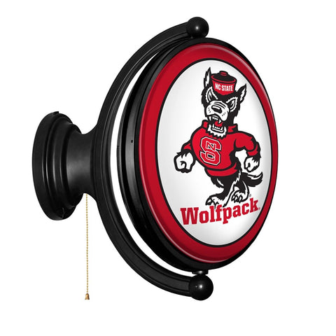 NC State Wolfpack: Tuffy - Original Oval Rotating Lighted Wall Sign - The Fan-Brand