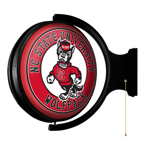 NC State Wolfpack: Tuffy - Original Round Rotating Lighted Wall Sign - The Fan-Brand