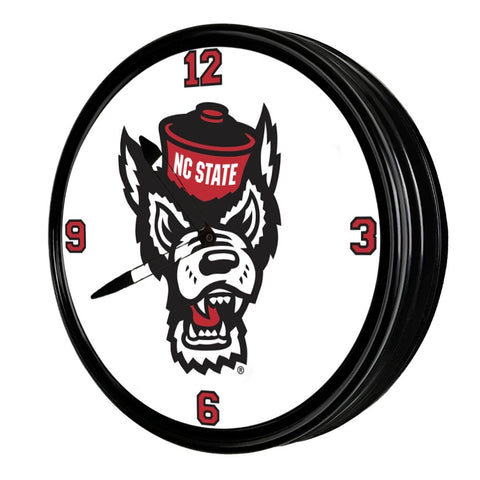 NC State Wolfpack: Tuffy - Retro Lighted Wall Clock - The Fan-Brand