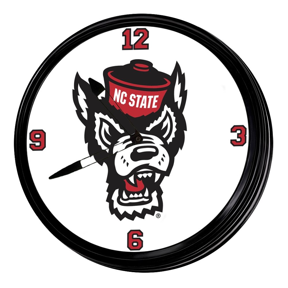 NC State Wolfpack: Tuffy - Retro Lighted Wall Clock - The Fan-Brand