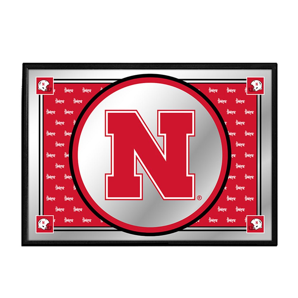 Nebraska Cornhuskers: Framed Mirrored Wall Sign - The Fan-Brand