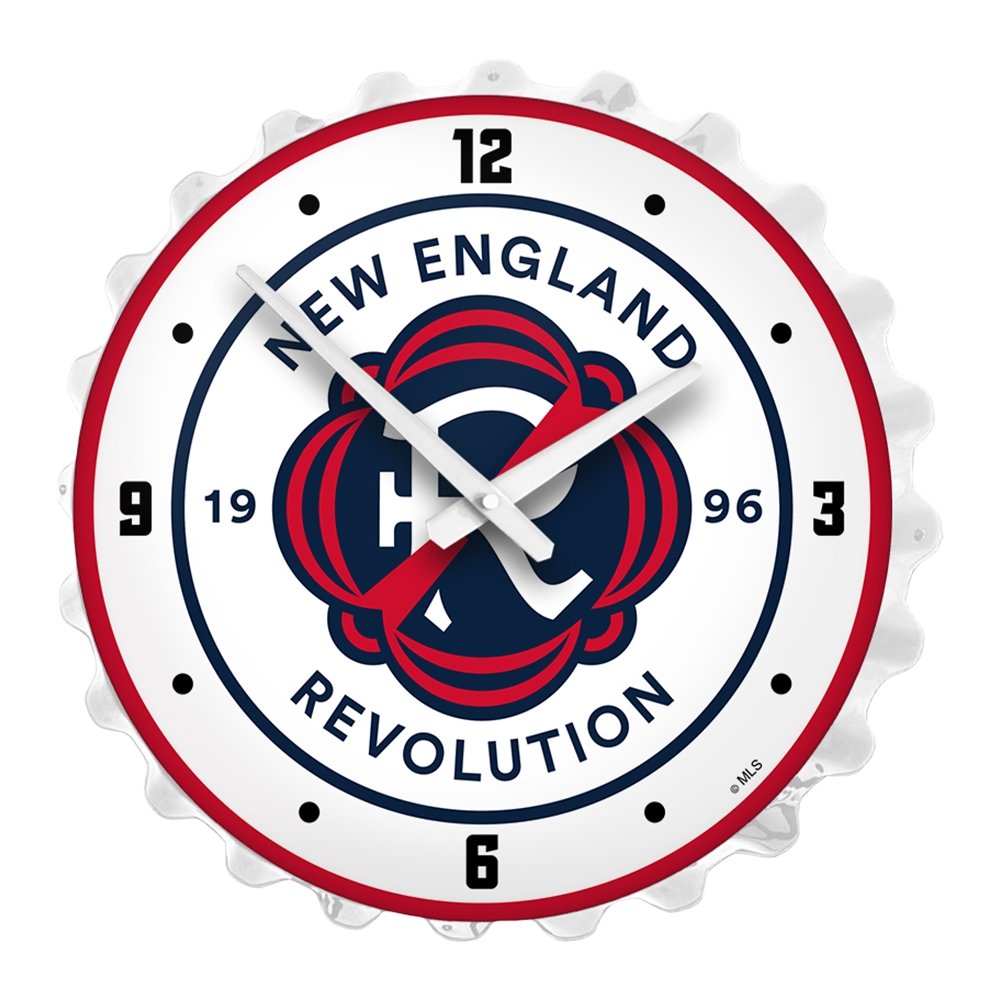 New England Revolution: Bottle Cap Lighted Wall Clock - The Fan-Brand