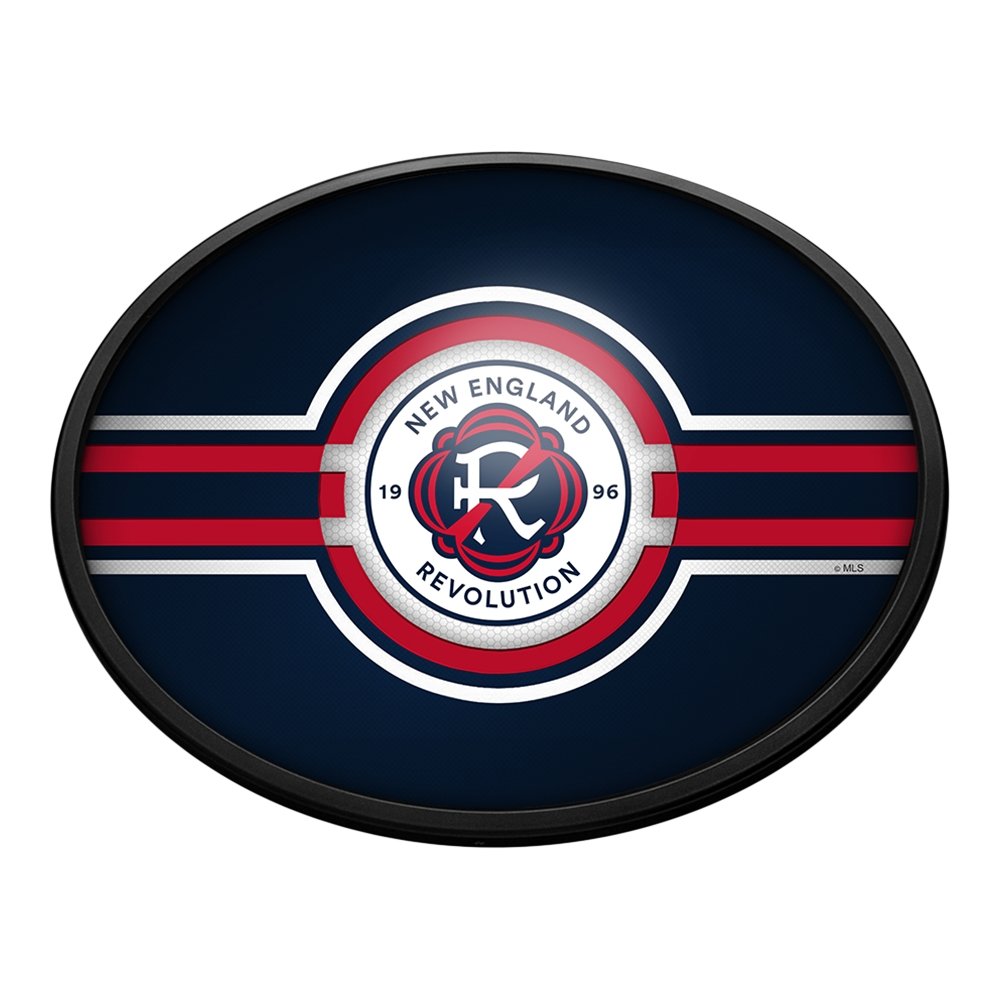 New England Revolution: Oval Slimline Lighted Wall Sign - The Fan-Brand