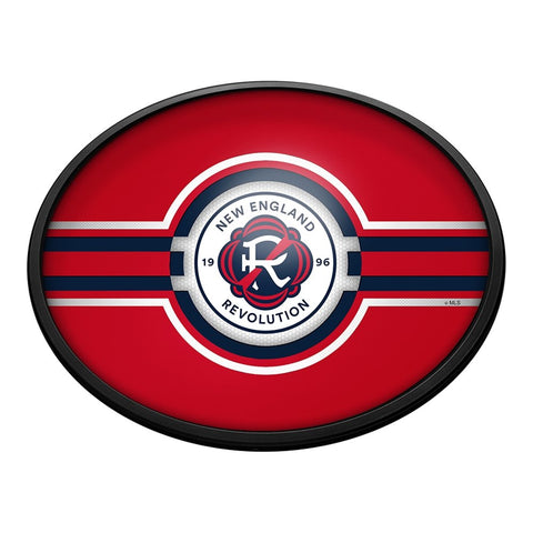 New England Revolution: Oval Slimline Lighted Wall Sign - The Fan-Brand