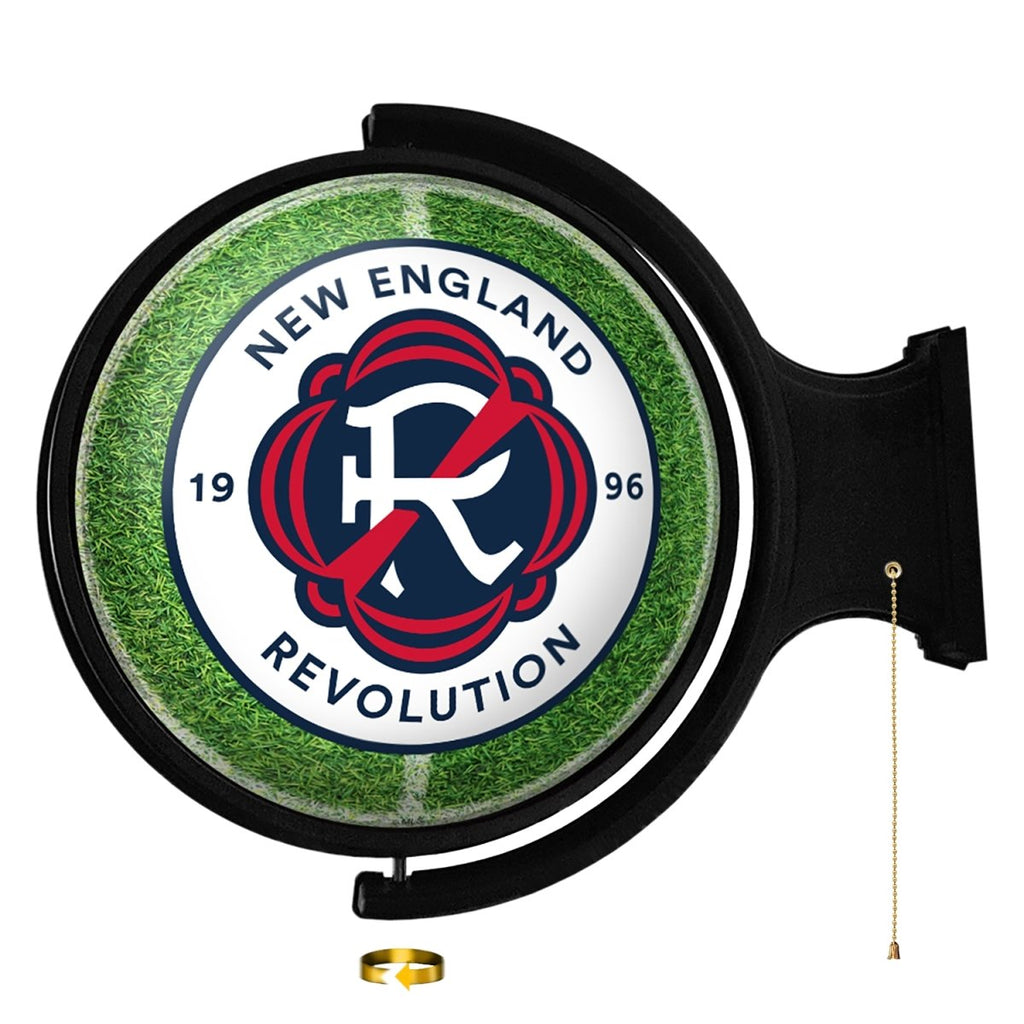 New England Revolution: Pitch - Original Round Rotating Lighted Wall Sign - The Fan-Brand