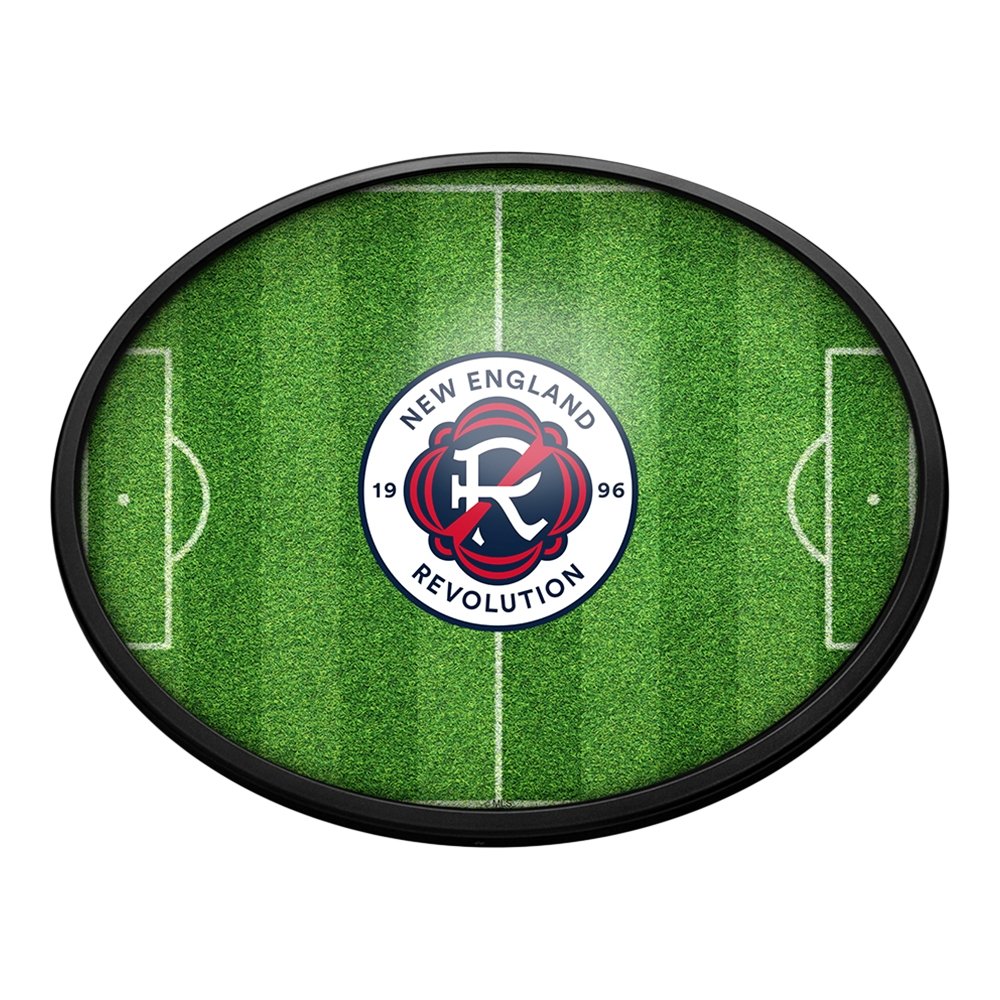 New England Revolution: Pitch - Oval Slimline Lighted Wall Sign - The Fan-Brand