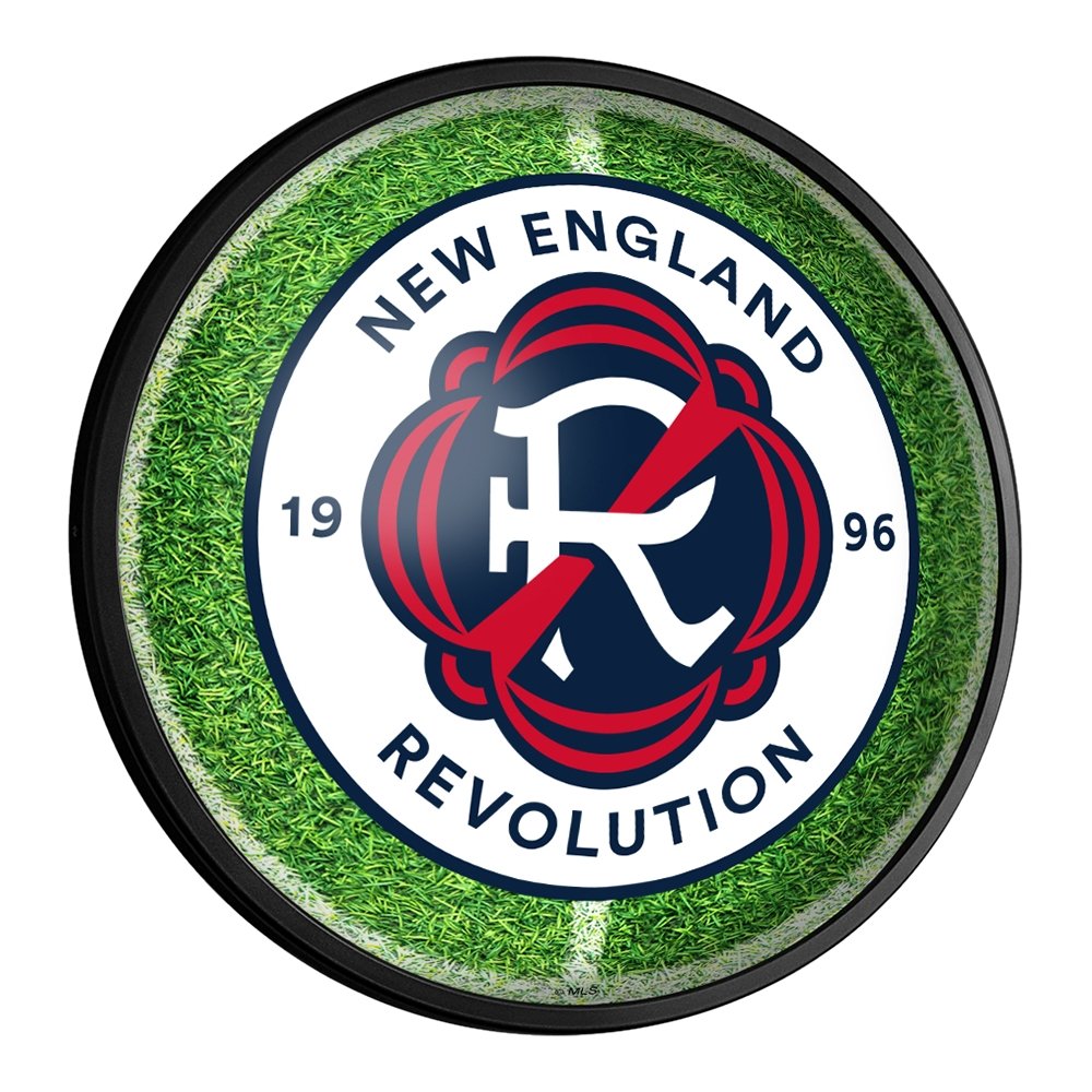 New England Revolution: Pitch - Round Slimline Lighted Wall Sign - The Fan-Brand