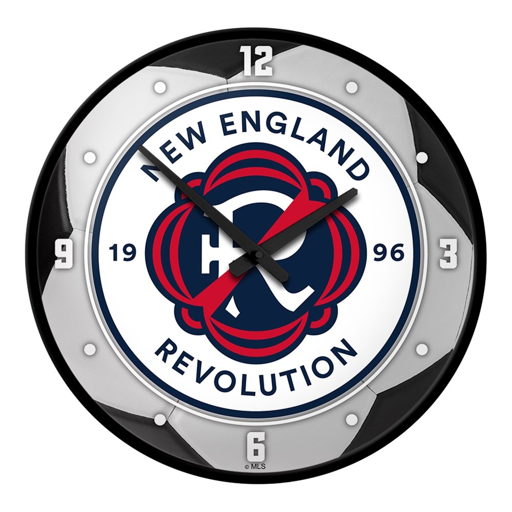 New England Revolution: Soccer Ball - Modern Disc Wall Clock - The Fan-Brand
